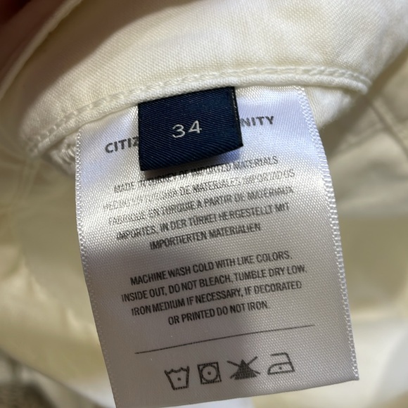 Citizens of humanity, wide barrel leg cargo white jeans - Picture 7 of 8